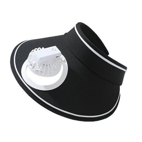 Καπέλο Visor Με Ανεμιστήρα 3 Ταχυτήτων USB Μαύρο