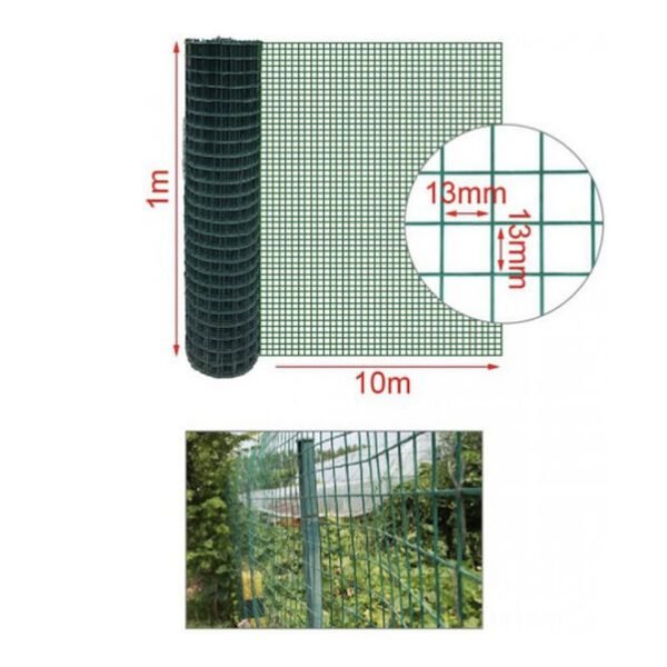 Συρματόπλεγμα Μεταλλικό 1x10m 13x13mm πάχος 0.5mm – Ανθεκτικό & Πρακτικό για Περιφράξεις Πράσινο 2912619ED