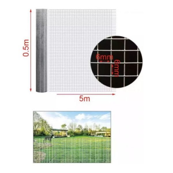 Συρματόπλεγμα Μεταλλικό 05x5m 6x6mm πάχος 0.6mm – Ανθεκτικό & Πρακτικό για Περιφράξεις 2912581ED
