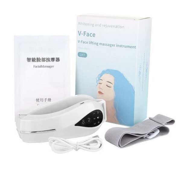 xlarge_20250506114420_zoni_masaz_gia_to_soma_me_donisi_kokkini_fzk_321 FZK-321 Μασάζ προσώπου V-Line Ζώνη ανύψωσης πηγουνιού Μηχανή αδυνατίσματος προσώπου με δόνηση κόκκινο -μπλε φως LED συσκευή ανύψωσης προσώπου