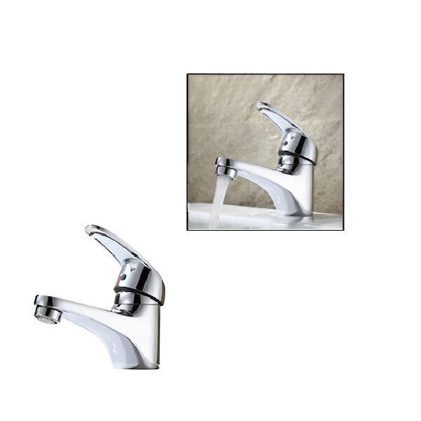 110164 Αναμεικτική Μπαταρία Νιπτήρα Ασημί