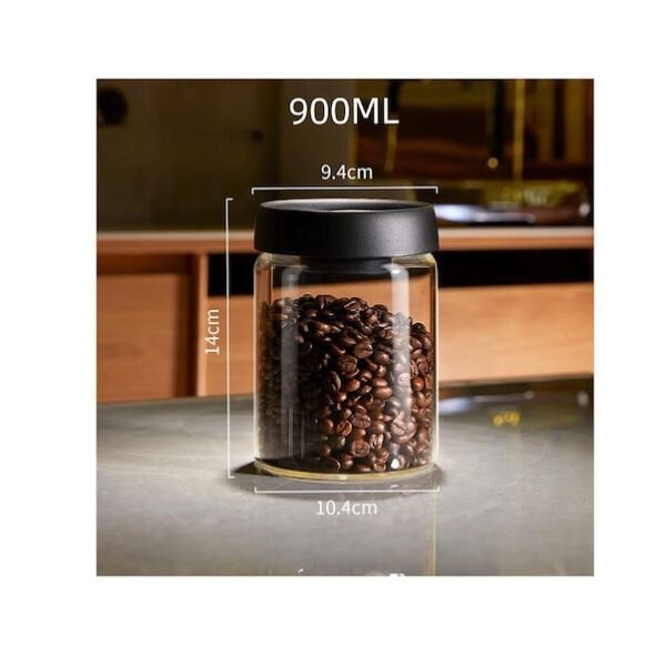 33 Βάζο Γενικής Χρήσης 900ml με Αεροστεγές Καπάκι Γυάλινο ZKM-900 Διάφανο-111748