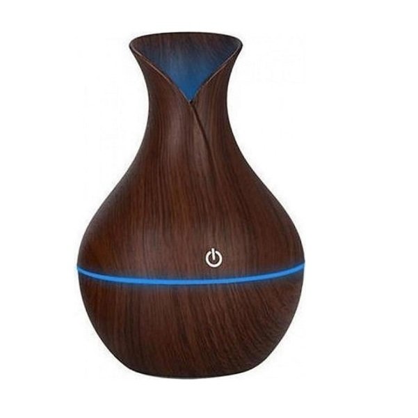 Led Συσκευή Αρωματοθεραπείας Υπερήχων Mini Aroma Humidifier J-036 Καφέ 130ml