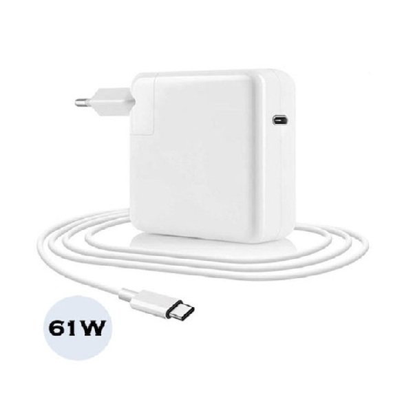 Φορτιστής με Θύρα USB-C και Καλώδιο USB-C 61W Λευκός (KLN-089436)