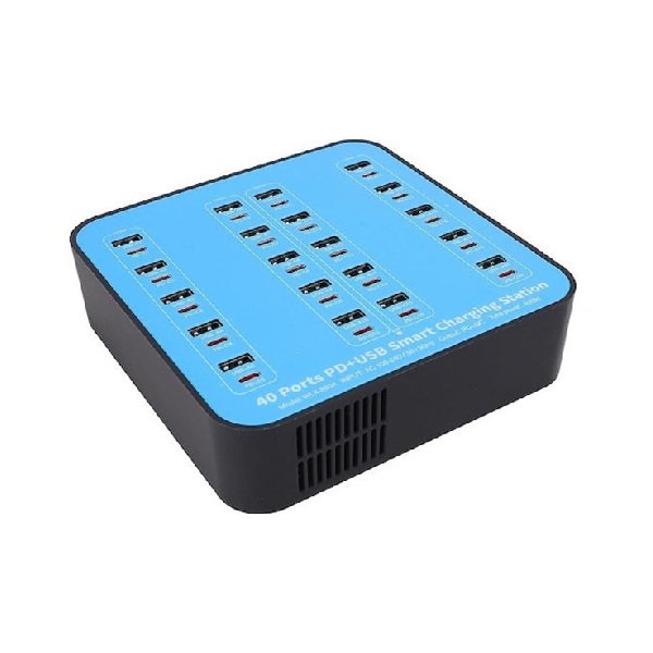 Βάση Φόρτισης με 20 Θύρες USB-A και 20 Θύρες USB-C Power Delivery / Quick Charge 3.0 σε Μπλε χρώμα (KLN-089757Α)