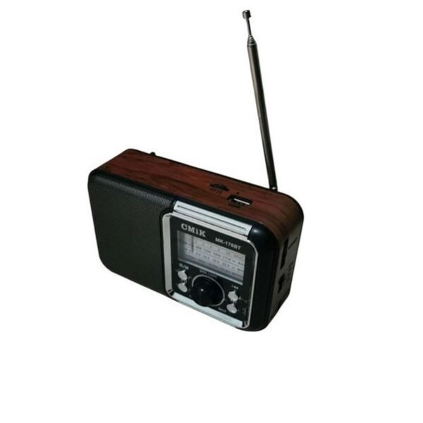 Cmik MK-176BT Retro Φορητό Ραδιόφωνο Επαναφορτιζόμενο με USB Καφέ