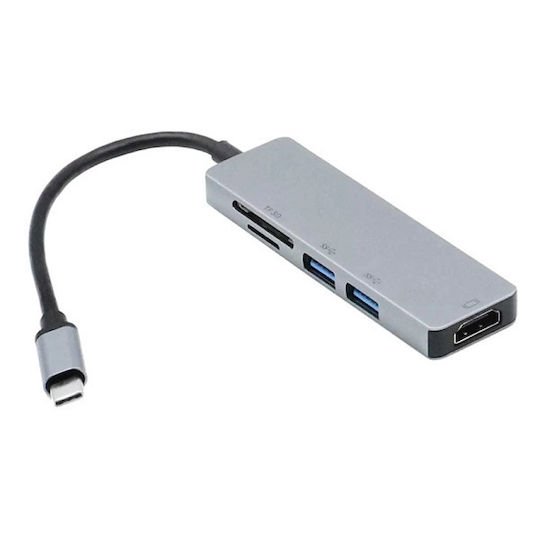 Aoweixun USB-C Docking Station με HDMI Γκρι (KLN-089108)