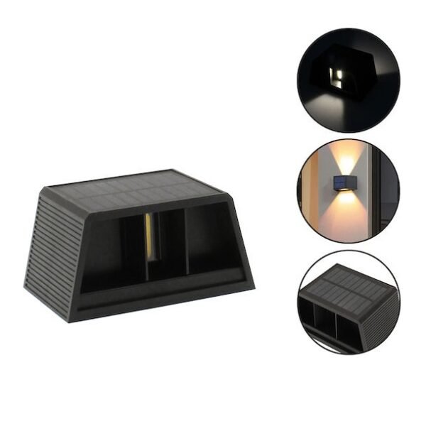 Ηλιακό Επιτοίχιο Φωτιστικό LED Αδιάβροχο με Ρυθμιζόμενη γωνία HS-8032