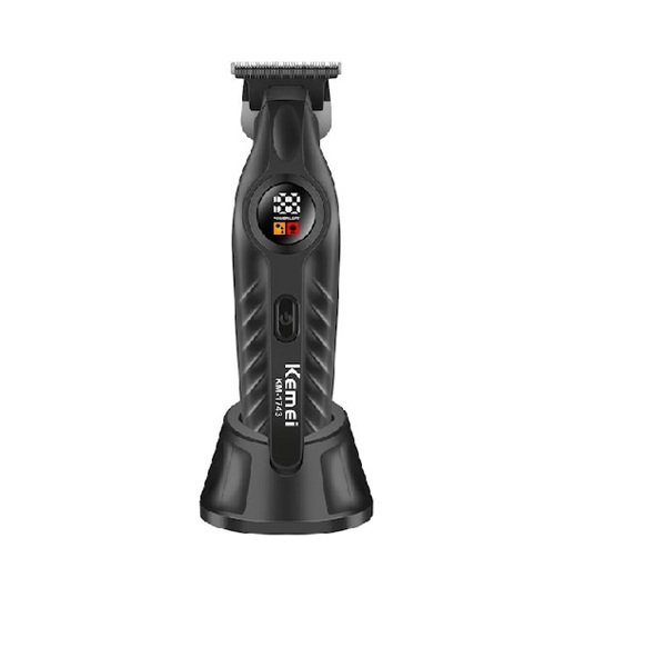 Kemei KM-1743 Επαγγελματική Επαναφορτιζόμενη Κουρευτική Μηχανή με Οθόνη LED
