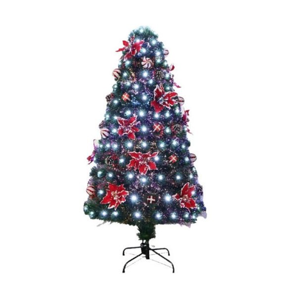 Χριστουγεννιάτικο Δέντρο 180cm Πράσινο με Στολίδια και Λαμπάκια 298004