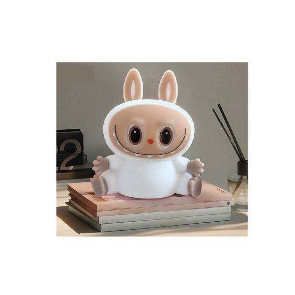 cute-silicone-led-night-light-usb-rechargeable-touch-control-labubu-120 Φωτιστικό νυκτός LED Labubu Rabbit