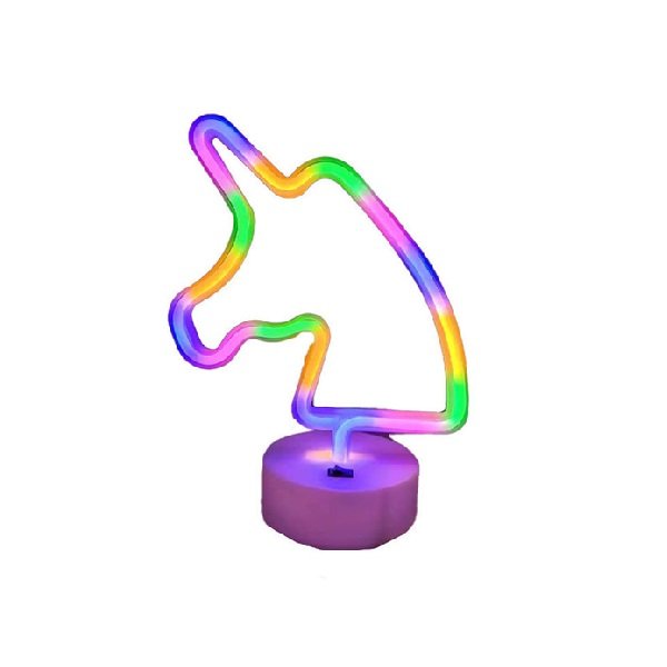 Neon Φωτιστικό Μονόκερος Πολύχρωμος