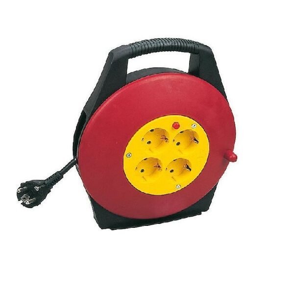 xlarge_20200310144017_eurolamp_147_47042 Μπαλαντέζα Καρούλι Κλειστού Τύπου 4 Θέσεων με Καλώδιο 10m Διατομής 3x1.5mm² Κόκκινη 147-47042