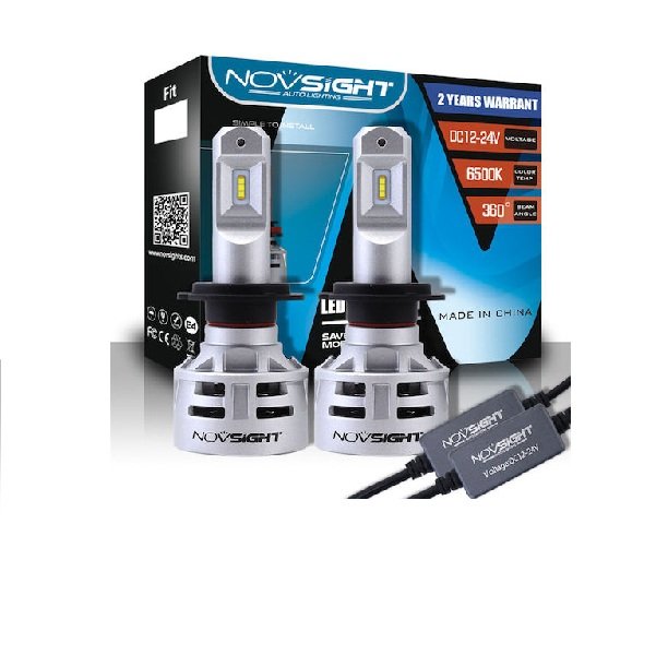 xlarge_20200403104712_novsight_h7_a386_n9_60w_1tmch NovSight Λάμπες Αυτοκινήτου H7 LED 6500K Ψυχρό Λευκό 12-24V 60W 2τμχ A386-N9-H7