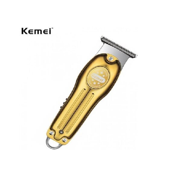 Kemei Επαναφορτιζόμενη Κουρευτική Μηχανή Χρυσή KM-679