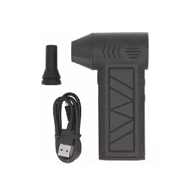 Mini Jet Fan Ασύρματος Φυσητήρας Χειρός 3 Ρυθμιζόμενος Ταχύτητες 130000 Rpm Μαύρο