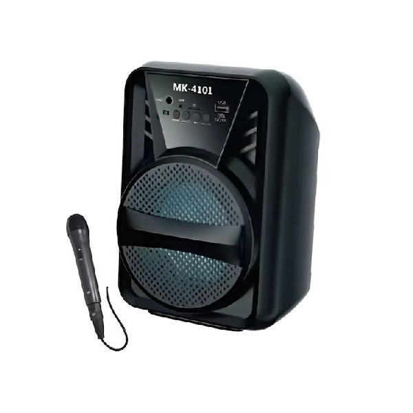 CMiK Φορητό Ηχείο Bluetooth με ενσύρματο μικρόφωνο και λειτουργία καραόκε Μαύρο MK-4101