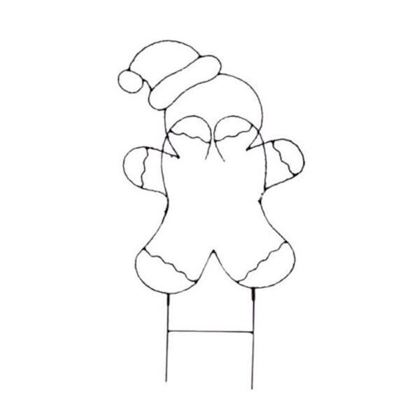 Κ2 KMT Style Χριστουγεννιάτικος Κρεμαστός Διακοσμητικός Μπισκοτάνθρωπος 50x35εκ. με Εναλλασσόμενο Φωτισμό LED 298789