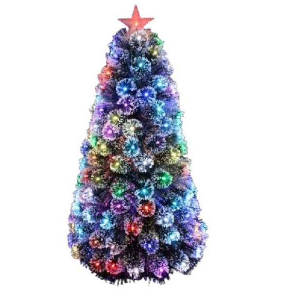 KMT Style Χριστουγεννιάτικο Δέντρο Πράσινο Ύψους 210εκ με Πολύχρωμο Φωτισμό Οπτικών Ινών 297989
