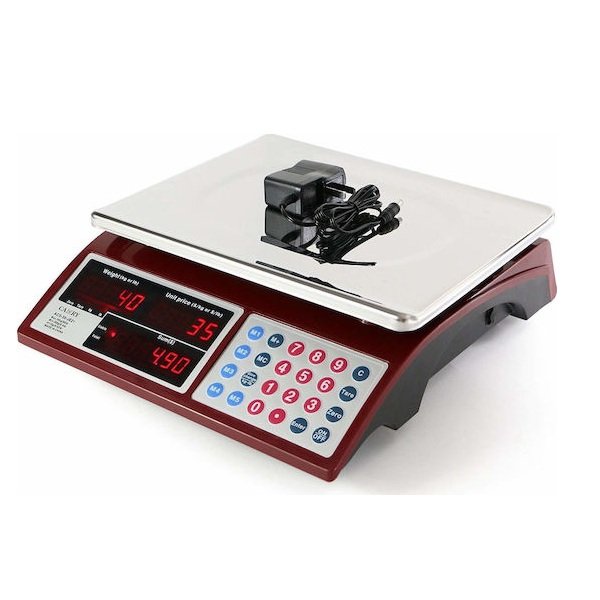 θθθ Camry Ηλεκτρονική Ζυγαριά Λιανικής ACS-30-JE21 με Ικανότητα Ζύγισης 30kg και Υποδιαίρεση 10gr