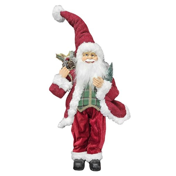 93-3897-4-1200x1200 Άγιος Βασίλης Αληθοφανής Καρώ Πουκάμισο 89cm Xmasfest 1133917 – 1 τμχ