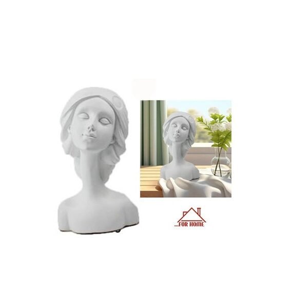 Διακοσμητικό Χώρου Πολυρητίνης Λευκό Γυναίκα 14x13x23cm ForHome 400525 - For Home