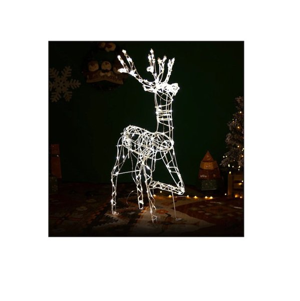 Διακοσμητικό Χριστουγεννιάτικο Φωτιστικό σχήμα Τάρανδου Χαμηλής Τάσης Ζεστό Λευκό ΥΨΟΣ100CM/215LED 8 λειτουργίες + μνήμη + χρονοδιακόπτης IP44 Εσωτερικού & Εξωτερικού Χώρου AIGOSTAR SDS-8433325305659