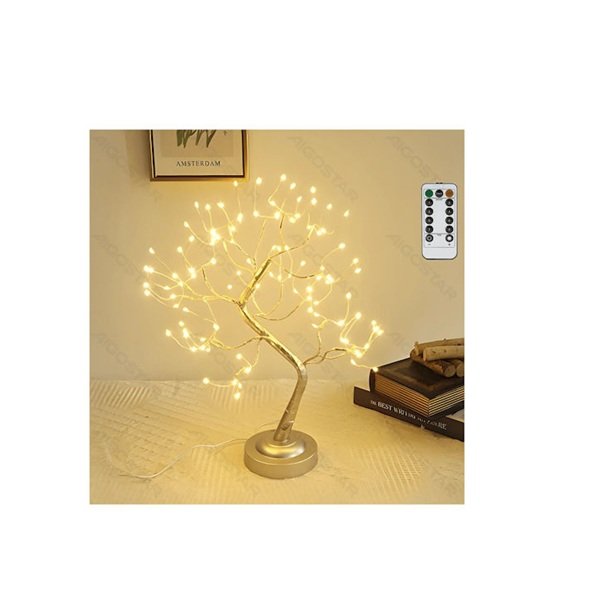 Φωτιστικό δεντράκι Ύψος 45εκ 108LED 3 μπαταρίες AA Με καλώδιο USB 8 λειτουργίες με τηλεχειριστήριο ζεστό λευκό IP20 εσωτερικού χώρου AIGOSTAR SDS-8433325367886