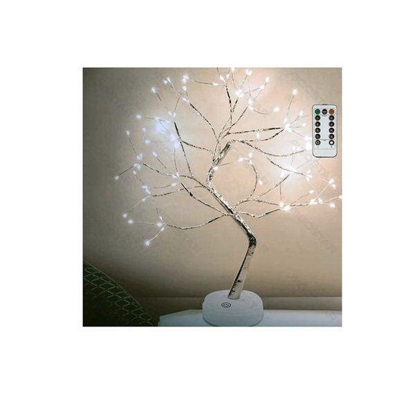 Φωτιστικό δεντράκι Ύψος 45εκ 108LED 3 μπαταρίες AA Με καλώδιο USB 8 λειτουργίες με τηλεχειριστήριο ψυχρό λευκό IP20 εσωτερικού χώρου AIGOSTAR SDS-8433325367893