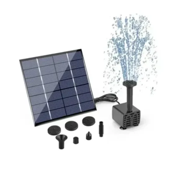Ηλιακό σιντριβάνι νερού για λίμνες και πισίνες – Solar Fountain GY-8035 μαύρο