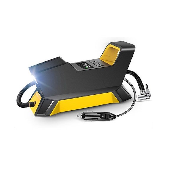 Carsun Τρόμπα Αυτοκινήτου 150PSI με Καλώδιο Αναπτήρα 12V, Φακό, Οθόνη LED για Ρύθμιση & Προβολή Πίεσης C1809-2