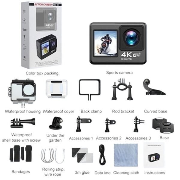 555-600x602 Μίνι κάμερα δράσης διπλής οθόνης 4K/30FPS 20MP με αδιάβροχη θήκη HL18668-247