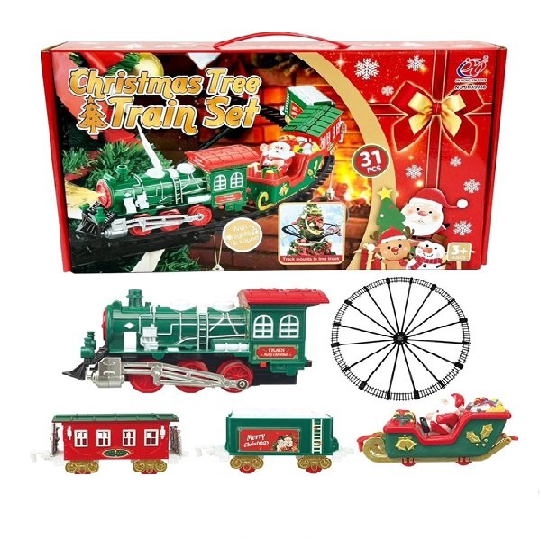 Electric Christmas Train Set Τρενάκι δέντρου