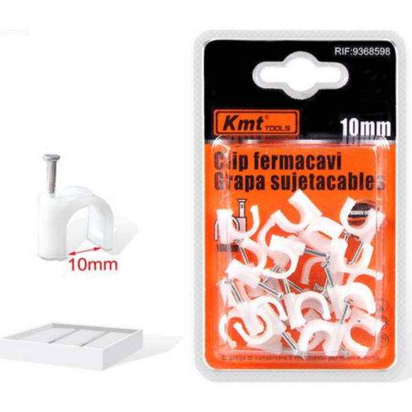 Ελαστικά Κλιπ Στήριξης Καλωδίων 10mm 22τμχ Kmt Tools 9368598