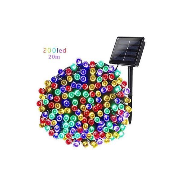 200 Λαμπάκια LED 20μ. Πολύχρωμα Ηλιακά σε Σειρά 104748