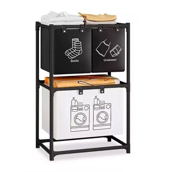 fixedratio_20251106153822_factory_yh6902_2a_kalathi_aplyton_yfasmatino_97x28x57cm_mayro Factory YH6902-2A Καλάθι Απλύτων Υφασμάτινο 97x28x57cm Μαύρο