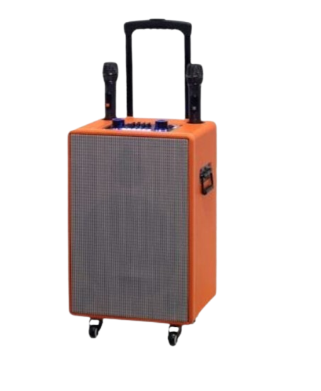 Επαγγελματικό φορητό ηχείο 60W 12.5″ με ροδάκια, 2 μικρόφωνα, τηλεχειριστήριο και RGB φωτισμό DR-19