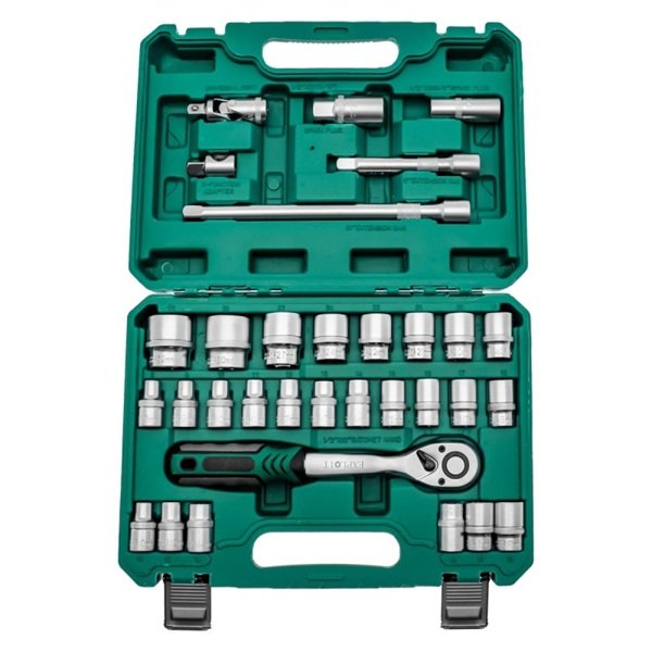 Σετ Καστάνια 1/2″ με Καρυδάκια, Προεκτάσεις και Αντάπτορες 32 Τεμαχίων OEM