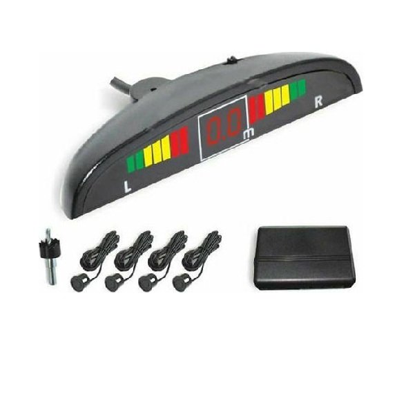 Σύστημα Παρκαρίσματος Αυτοκινήτου με Οθόνη και 4 Αισθητήρες σε Μαύρο Χρώμα 84863974