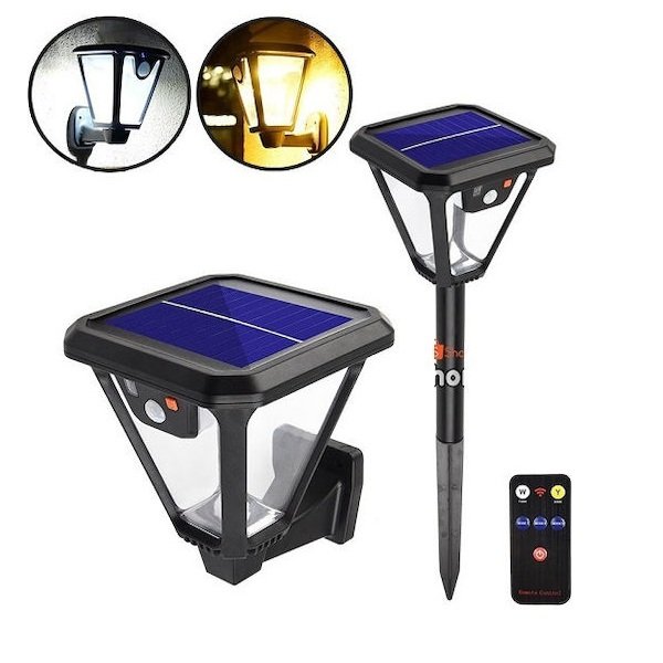 Καρφωτό Ηλιακό Φωτιστικό με Τηλεχειριστήριο HS-V83