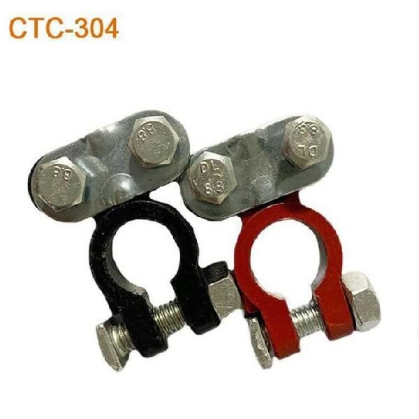 Ακροδέκτες για Πόλους Μπαταρίας 12-24v 2τμχ Μαύρο - Κόκκινο 000304