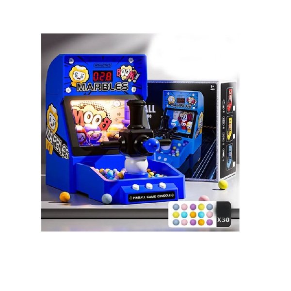 ΔΙΑΔΡΑΣΤΙΚΟ ΕΠΙΤΡΑΠΕΖΙΟ ΠΑΙΧΝΙΔΙ ΦΛΙΠΕΡ ΓΙΑ ΠΑΙΔΙΑ - MARBLES PINBALL GAME MACHINE Μπλέ-54-009-89-876-11-0