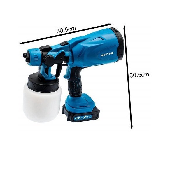 Επαναφορτιζόμενο Πιστόλι Βαφής 210W 48V με Δοχείο 0.8lt και 2 Μπαταρίες HL18668-229-KLN-152299