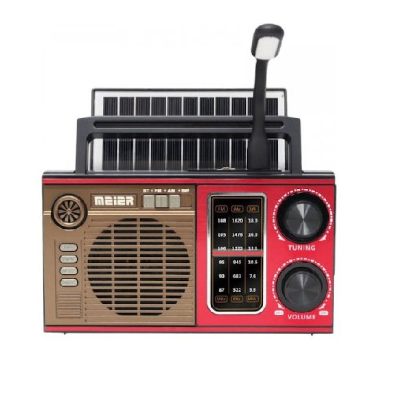 Επαναφορτιζόμενο ραδιόφωνο με ηλιακό πάνελ - M-538BTS - 370090 - Red