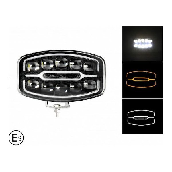 Προβολέας Led Αυτοκινήτου 10″ 10 Led 12-24v Jn-2853-95 Πορτοκαλί Λευκό KLN-130955