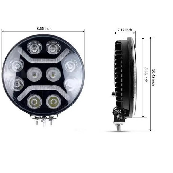 Προβολέας Led Στρόγγυλος Αυτοκινήτου 8 6″ 12 Led 12-24v Jn-2853-94 KLN-145942