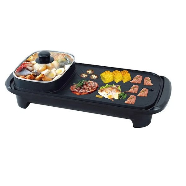 Πλάκα Ψησίματος με Ρυθμιζόμενο Θερμοστάτη 2 σε 1 220V 1200W μαύρο Πλάκα Ψησίματος με Ρυθμιζόμενο Θερμοστάτη 2 σε 1 220V 1200W μαύρο SDS-27429SDS-27429