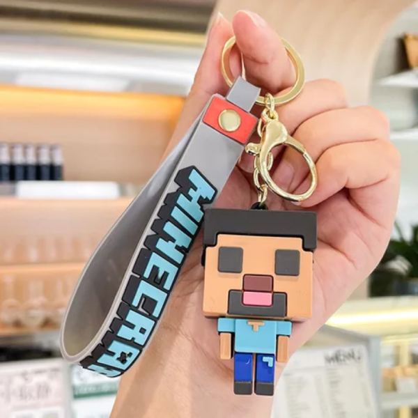 Μπρελόκ Με Φιγούρα Steve Και Λουράκι Minecraft 87366