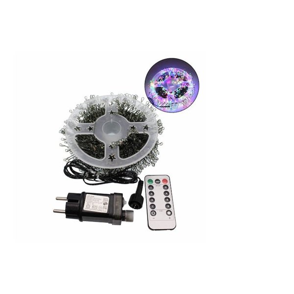 Χριστουγεννιάτικα Λαμπάκια 1000 LED RGB με Τηλεχειριστήριο 30m σε Καρούλι IP44 BX-047 OEM