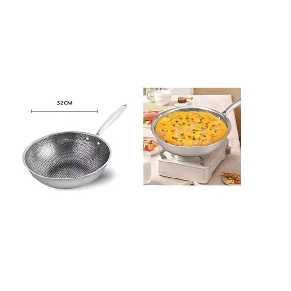 Τηγάνι Βαθύ 32cm με Αντικολλητική Επίστρωση από Ανοξείδωτο Ατσάλι SDS-28671 112398